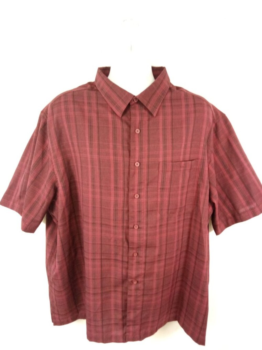 George Men's Burgundy Button Down Shirt Sz 3XL